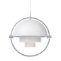 Gubi - Multi-Lite Lampe suspendue Ø 36 cm, chrome / blanc