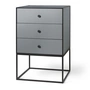 Audo - Frame Sideboard 49 (y compris 3 tiroirs), gris foncé