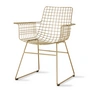 HKliving - Wire Arm Chair, laiton