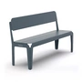 Weltevree - Bended Bench Banc avec dossier L 140 cm, gris-bleu (RAL 5008)