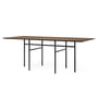 Audo - Snaregade Table de salle à manger, rectangulaire, 200 x 90 cm, noir / placage chêne teinté foncé