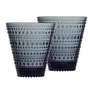 Iittala - Verre à pied Kastehelmi Verre à boire 30 cl, gris foncé (set de 2)