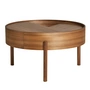 Woud - Arc Table basse Ø 66 cm H 38 cm, noyer laqué