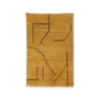 HKliving - Tapis en coton tissé à la main, 120 x 180 cm, ocre / brun