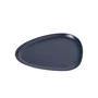 Lind DNA - Curve Stoneware Lunch Plaque, 22 x 19 cm, navy blue
