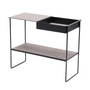 Lind DNA - Table console avec plateau, acier noir / Bull warm grey