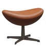 Fritz Hansen - Egg Tabouret de pied, brun-bronze / Grace cuir noyer