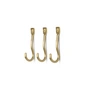 Ferm Living - Curvature Crochets muraux en laiton (lot de 3)