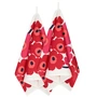 Marimekko - Unikko Torchon, lot de 2, blanc / rouge
