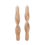 Broste Copenhagen - Twist Bougies, walnut (set de 2)