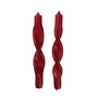 Broste Copenhagen - Twist Bougies, truely red (set de 2)