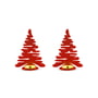 Alessi - Bark for Christmas, Porte-cartes de table, rouge (lot de 2)