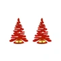 Alessi - Bark for Christmas, Porte-cartes de table, rouge (lot de 2)