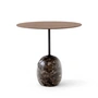 & Tradition - Lato Table d'appoint ovale 40 x 50 cm, H 45 cm, Noyer / Marbre Emparador