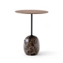 & Tradition - Lato Table d'appoint ronde Ø 40 cm, H 50 cm, Noyer / Marbre Emparador