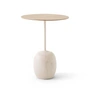 & Tradition - Lato Table d'appoint ronde Ø 40 cm, H 50 cm, Chêne / Marbre Crema Diva