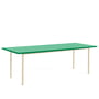 Hay - Two-Colour Table à manger, 240 x 90 cm, menthe / ivoire