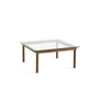 HAY - Kofi Table basse avec plateau en verre, 80 x 80 cm, noyer / transparent