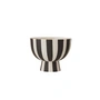 OYOY - Toppu Coupe Ø 12,6 x H 10 cm, blanc / noir