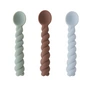 OYOY - Mellow Couverts pour enfants Cuillère, bleu / taupe / menthe (set de 3)