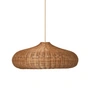 Ferm Living - Abat-jour en rotin, Disc, naturel