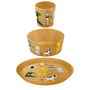 Koziol - Connect Set de vaisselle pour enfants Zoo, natural wood (set de 3)