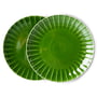 HKliving - Emeralds Assiette, Ø 27 cm, vert (lot de 2)