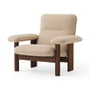Audo - Brasilia Lounge Chair, Chêne teinté foncé / Bouclé beige