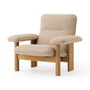 Audo - Brasilia Lounge Chair, Chêne naturel / Bouclé beige