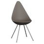 Fritz Hansen - Drop chaise, chrome / deep clay