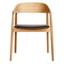 Andersen Furniture - AC2 Chaise, chêne laqué mat / cuir noir
