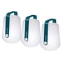 Fermob - Balad Lampe LED rechargeable, H 12 cm, lot de 3, bleu acapulco