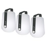 Fermob - Balad Lampe LED rechargeable H 12 cm, anthracite (lot de 3)