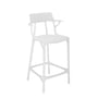 Kartell - AI Chaise de bar recyclée, SH 65 cm, blanc