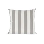 Jan Kurtz - Somnia Outdoor coussin, 48 x 48 cm, rayures blanches / gris clair