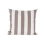 Jan Kurtz - Somnia Outdoor coussin, 48 x 48 cm, rayures blanches / taupe