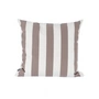 Jan Kurtz - Somnia Outdoor coussin, 48 x 48 cm, rayures blanches / taupe