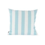 Jan Kurtz - Somnia Outdoor coussin, 48 x 48 cm, rayures blanches / bleu clair