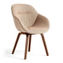 Hay - AAC 123 Soft Chair, noyer laqué / Linen Grid, dark beige
