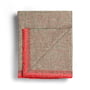 Røros Tweed - Una Couverture en laine 200 x 150 cm, bicolore rouge / vert