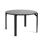 HAY - Rey Table de salle à manger, Ø 128,5 cm, deep black / stratifié vulcano