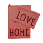 Design Letters - Favourite Torchon, Love / Home, terracotta (set de 2)