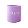 Design Letters - AJ Favourite Tasse en porcelaine, Happy / dark pink