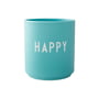 Design Letters - AJ Favourite Tasse en porcelaine, Happy / aqua
