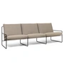Ferm Living - Desert Dolce Outdoor Canapé 3 places, noir / sable foncé