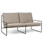 Ferm Living - Desert Dolce Outdoor Canapé 2 places - Noir / dark sand