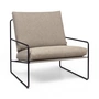 Ferm Living - Desert Dolce Outdoor Fauteuil, noir / sable foncé