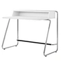 Thonet - CADRE DE TABLE S 1200 Secrétaire, chrome / corps en frêne blanc pur verni (RAL 9010) / plateau en frêne blanc pur verni (RAL 9010)