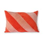 HKliving - Striped Coussin en velours, 40 x 60 cm, rouge / rose