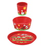 Koziol - Connect Set de vaisselle pour enfants Farm, organic red (set de 3)